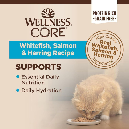 (新包裝 升級版) Wellness CORE WC4 Adult Pate : Whitefish, Salmon & Herring Recipe 5.5oz (7905) 海洋魚 無穀物 經典肉醬主食罐 (白魚+三文魚+鯡魚) 